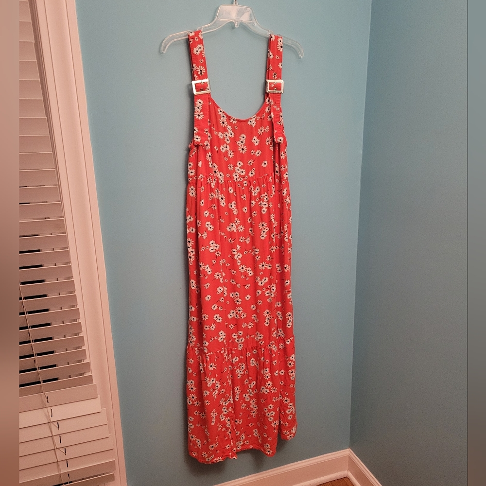 Asos Maternity Orange Floral Maxi Dress sz. 12